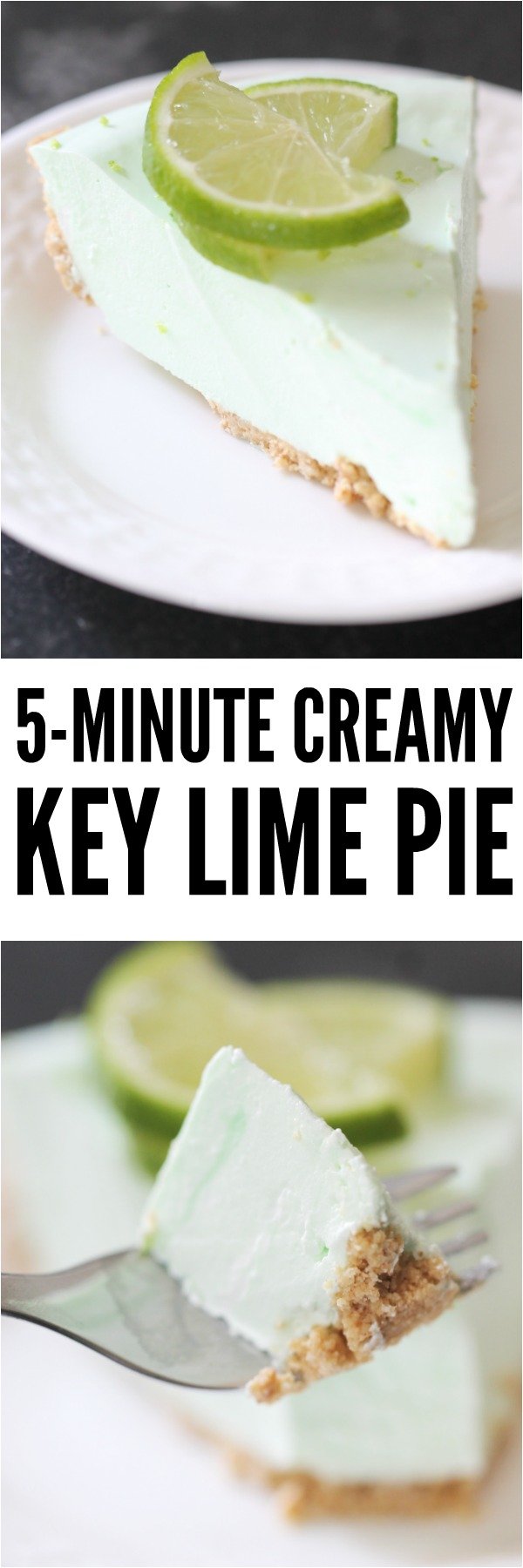 5 Minute Creamy Key Lime Pie