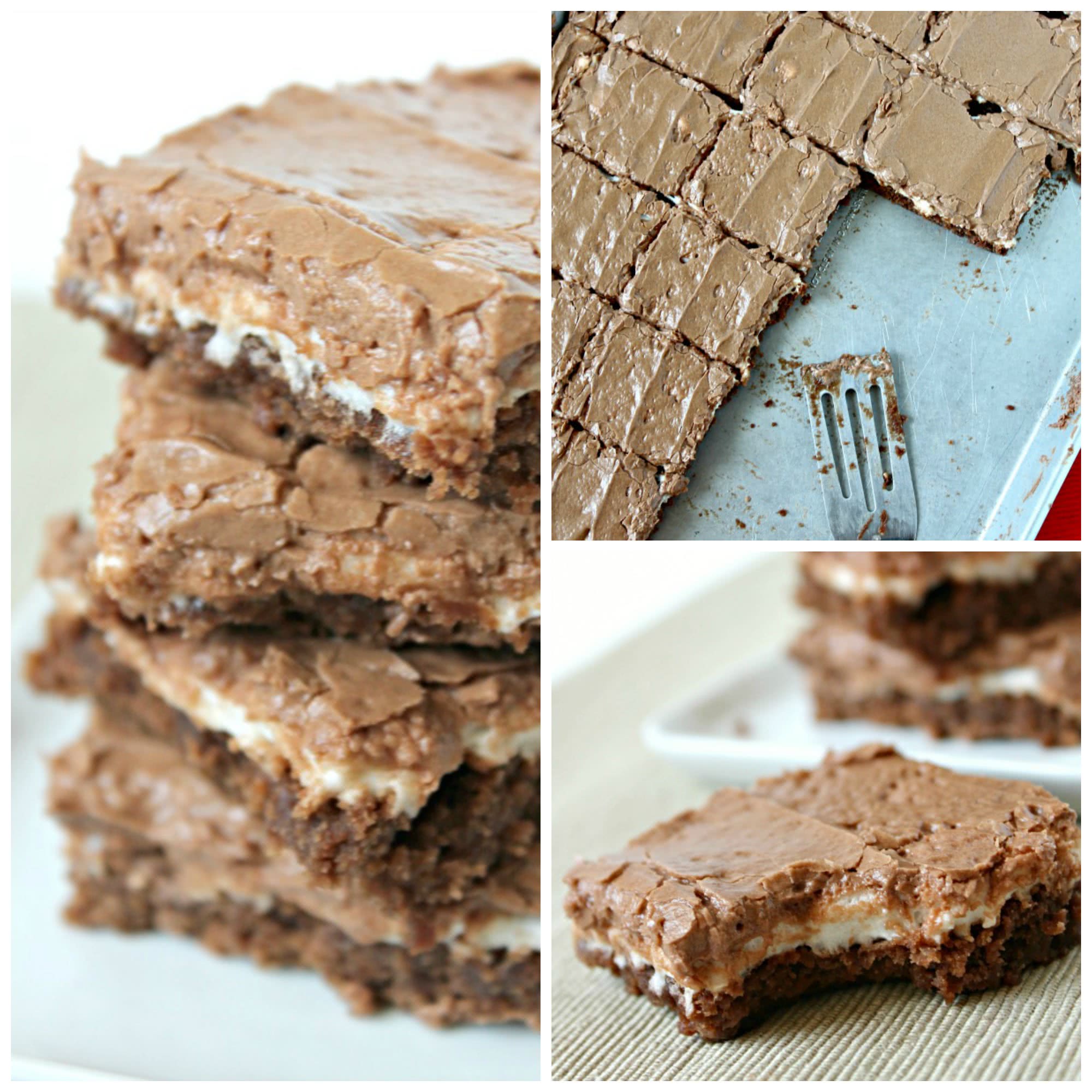 Marshmallow Brownies Collage