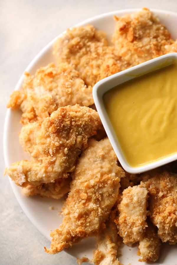 Parmesan Sesame Chicken Strips (and Honey Mustard Dipping Sauce) Recipe