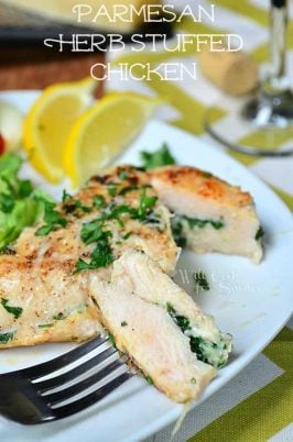 Parmesan and Herb Stuffed Chicken