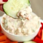 Skinny Vegetable Cream Cheese Dip