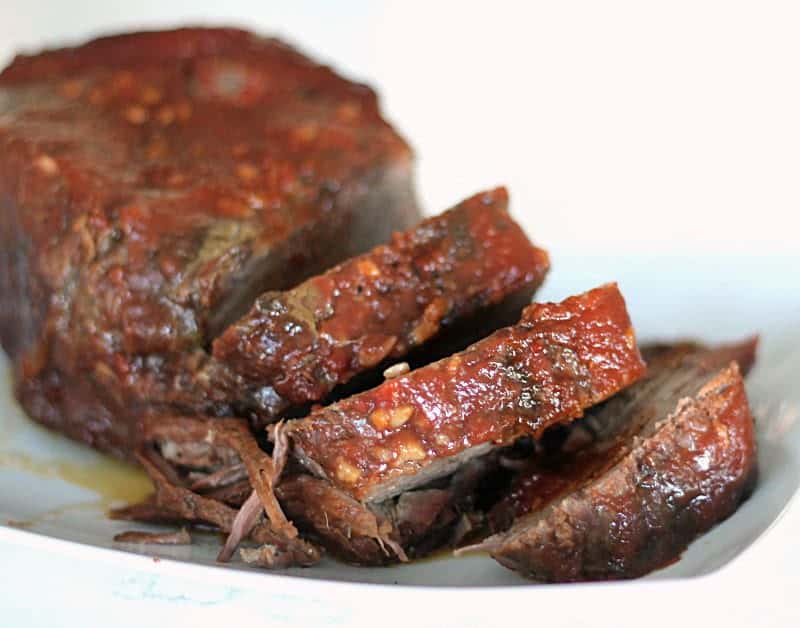 Slow Cooker Coca Cola Roast Beef Recipe from SixSistersStuff.com