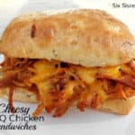 cheesy chicken bbq sandwiches