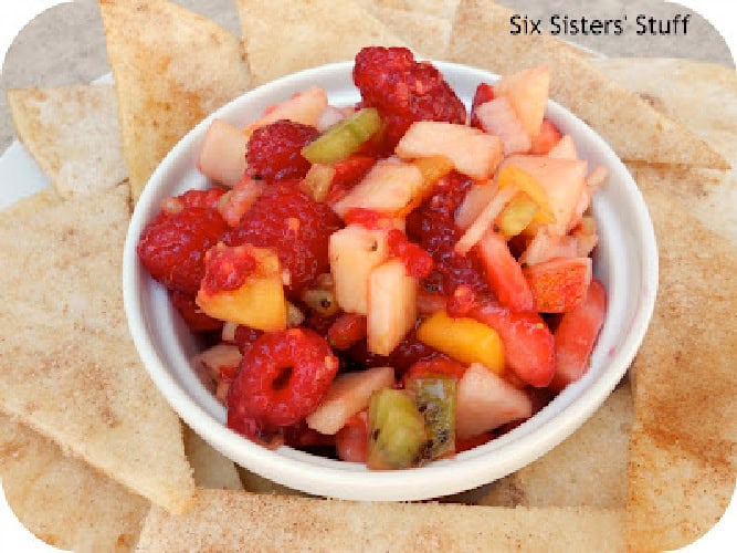 Fresh Fruit Salsa and Homemade Cinnamon Chips Recipe