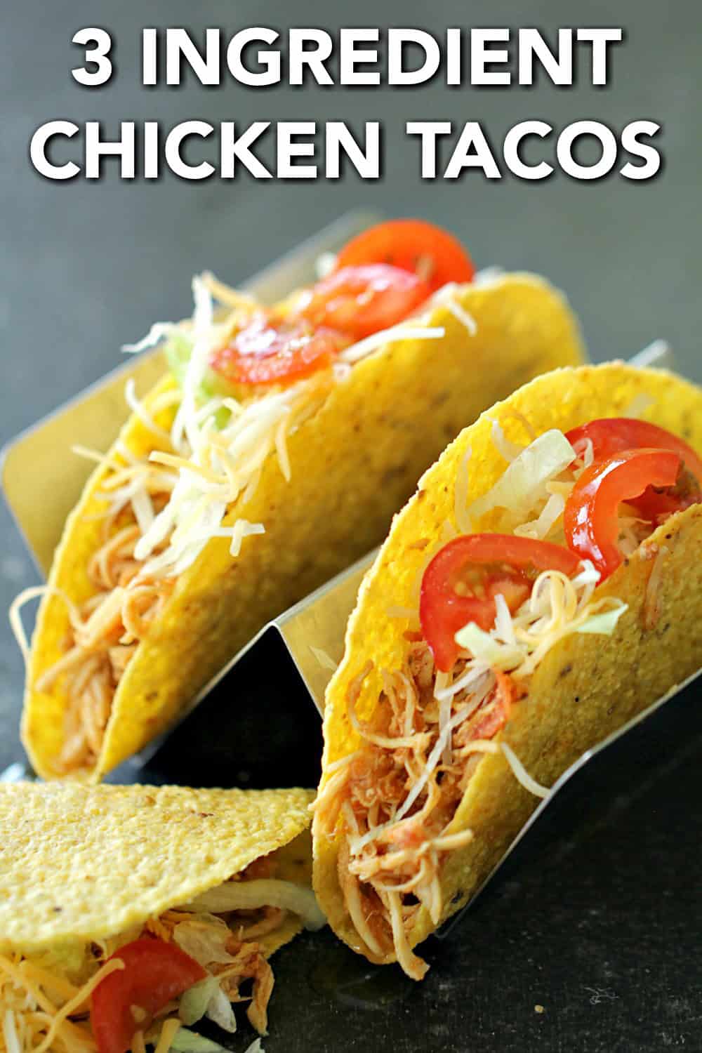 3 Ingredient Slow Cooker Chicken Tacos
