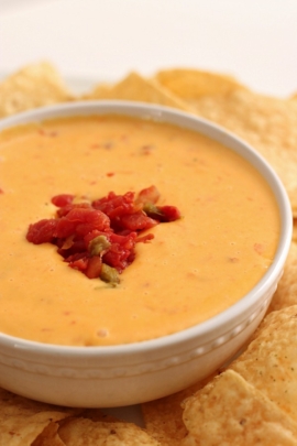 easy 2 ingredient cheesy queso dip