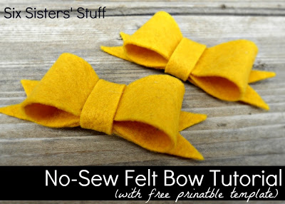 Felt Bow Hairbow Tutorial (and free printable template!)