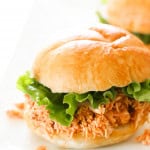 slow cooker buffalo chicken sandwiches