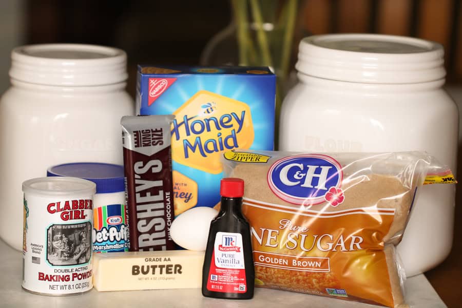 Ingredients for S’mores Bars Recipe