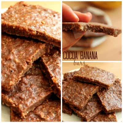 cocoa banana bars square pin