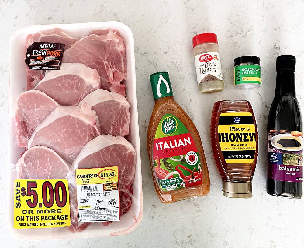 Ingredients needed for Gilled Tuscan Pork Chops