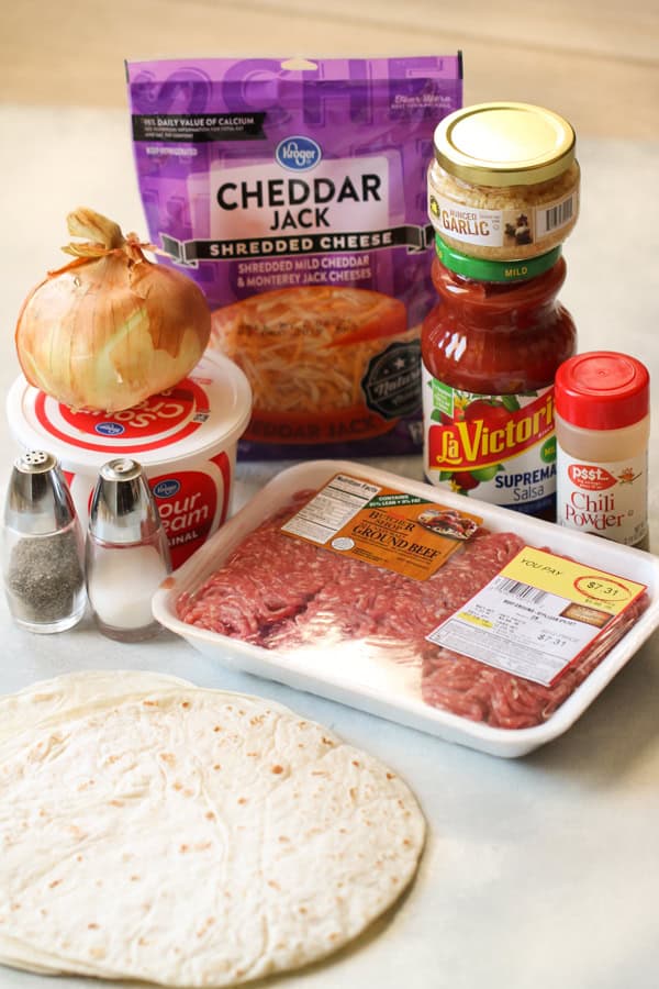 Ingredients for Baked Beef Taquitos Recipe