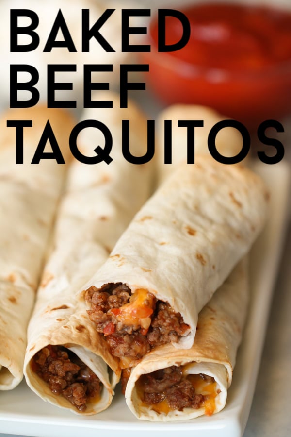 Baked Beef Taquitos from Six Sisters' Stuff