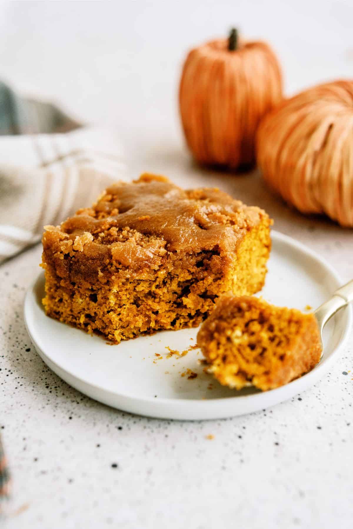 Pumpkin Coffee Cake with Brown Sugar Glaze Recipe