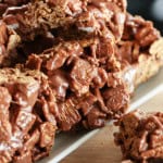 Gooey Golden Grahams S’mores Treats on a serving plate.