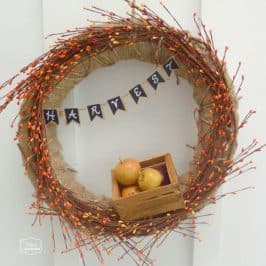 fall bunting wreath