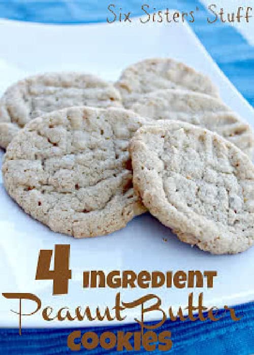 4 Ingredient Peanut Butter Cookies Recipe