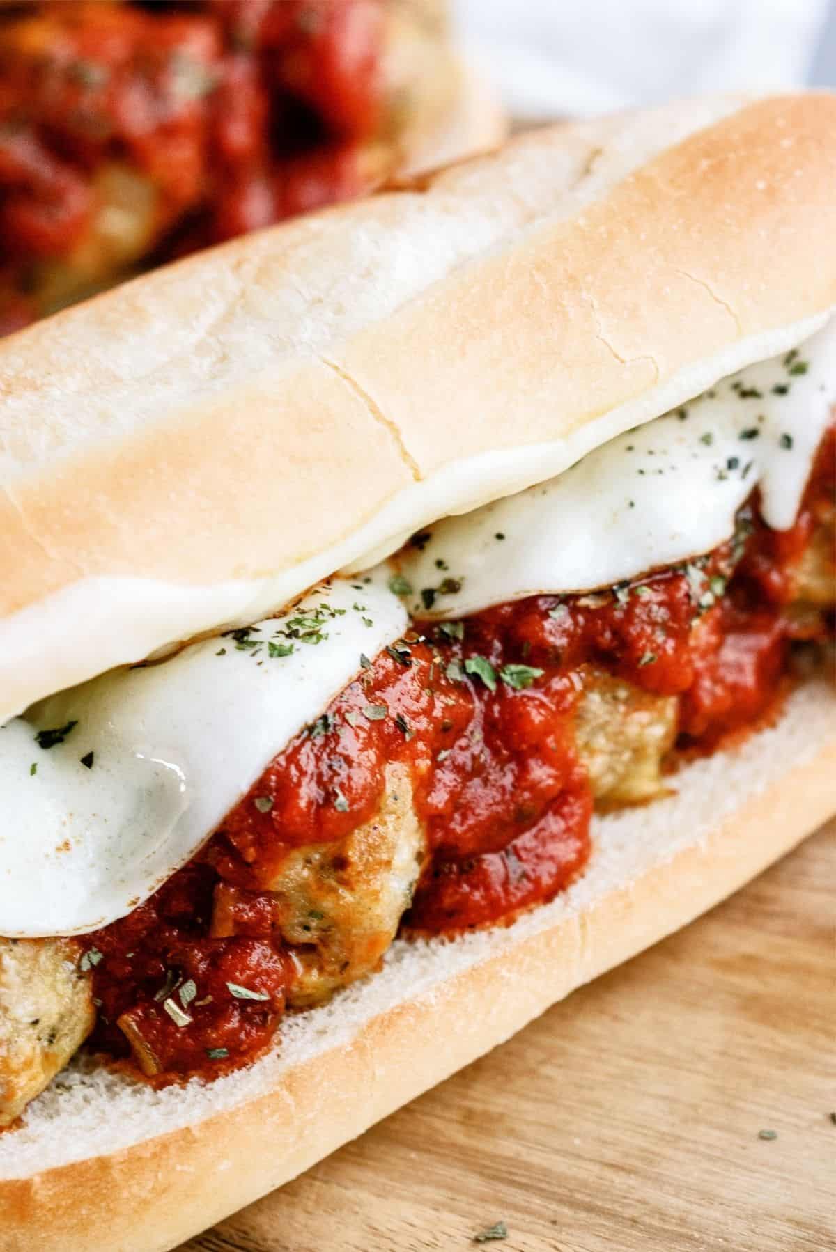 Homemade Turkey Meatball Subs Recipe