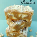 White Chocolate Macadamia Nut blondies