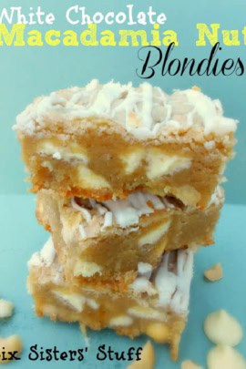 White Chocolate Macadamia Nut blondies