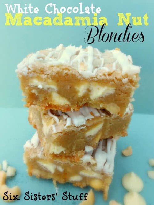 White Chocolate Macadamia Nut Blondies Recipe