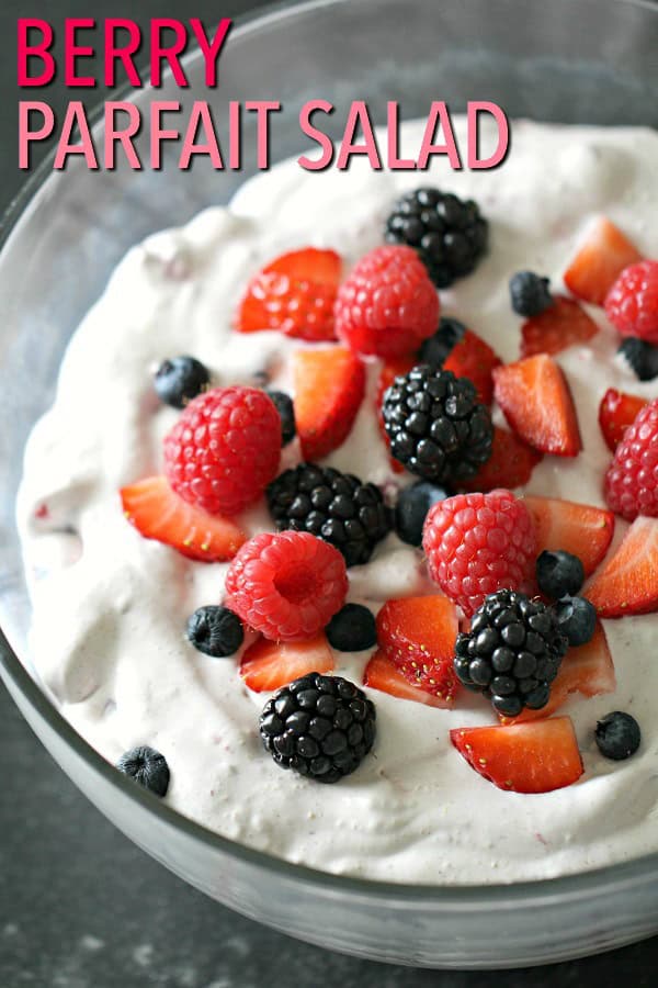 5 Minute Mixed Berry Parfait Yogurt Salad