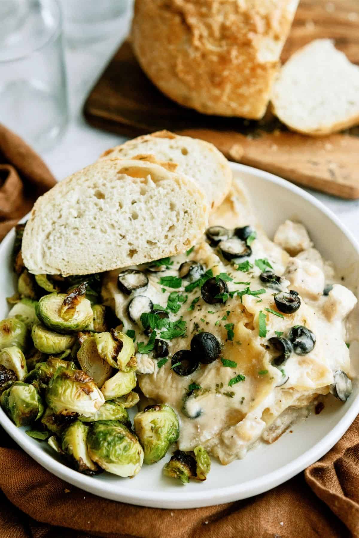 Slow Cooker Chicken Alfredo Lasagna Recipe