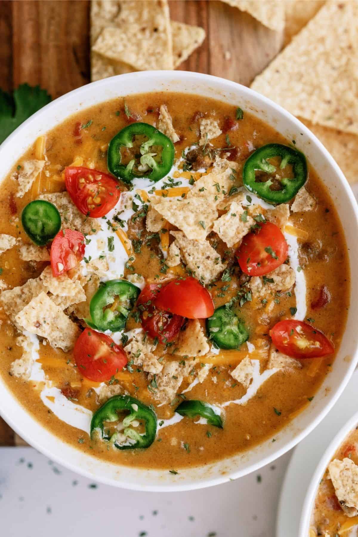 Slow Cooker Nacho Grande Soup Recipe