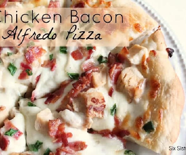 Chicken Bacon Alfredo Pizza