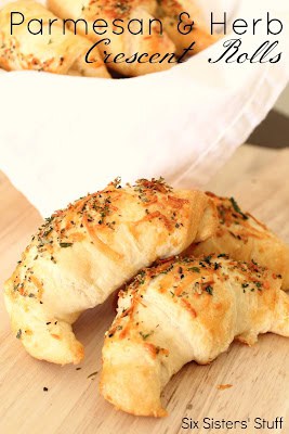 Parmesan and Herb Crescent Dinner Rolls