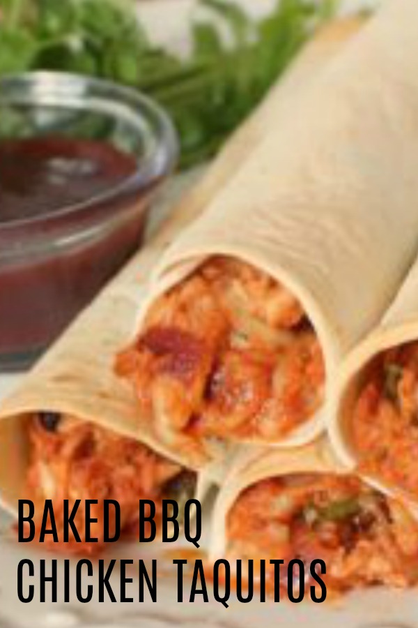 Baked BBQ Chicken Taquitos