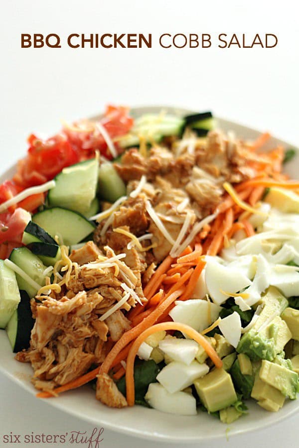 slow cooker bbq chicken cobb salad