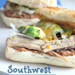 southwest slow cooker pork sandwich