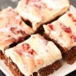 Strawberry cream cheese fudgy brownies