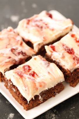 Strawberry cream cheese fudgy brownies