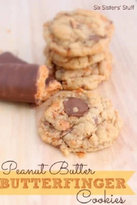 Peanut butter Butterfinger cookies