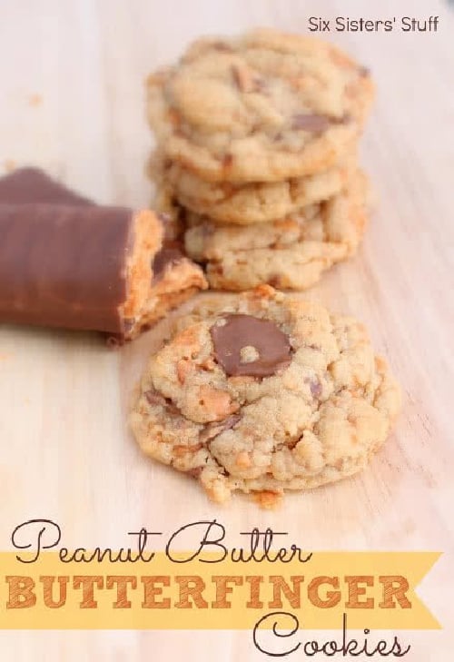 Peanut Butter Butterfinger Cookies Recipe {with Truvia® Baking Blend}