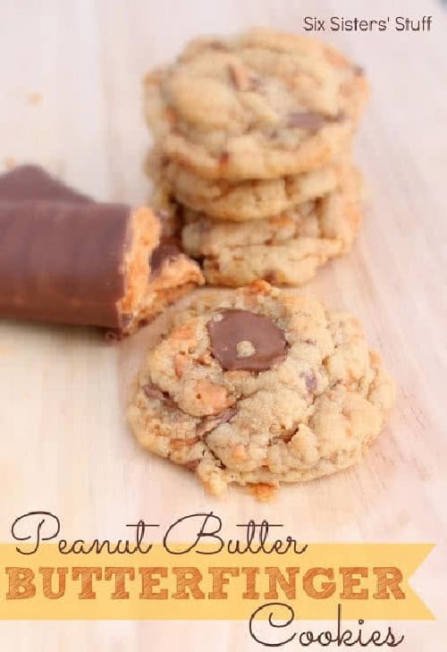 Peanut Butter Butterfinger Cookies Recipe {with Truvia® Baking Blend}