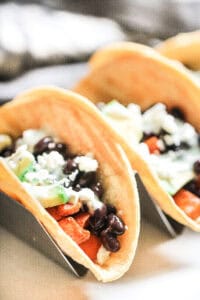 black bean sweet potato tacos