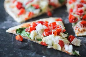 flat bread veggie pizza