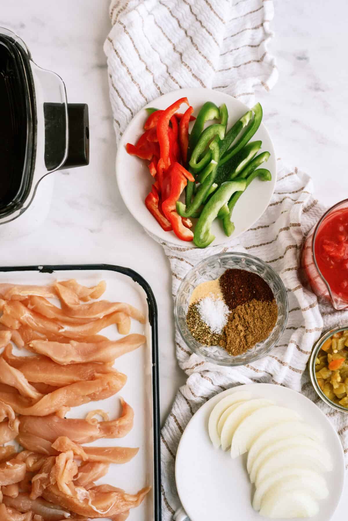 Ingredients for Slow Cooker Fajitas