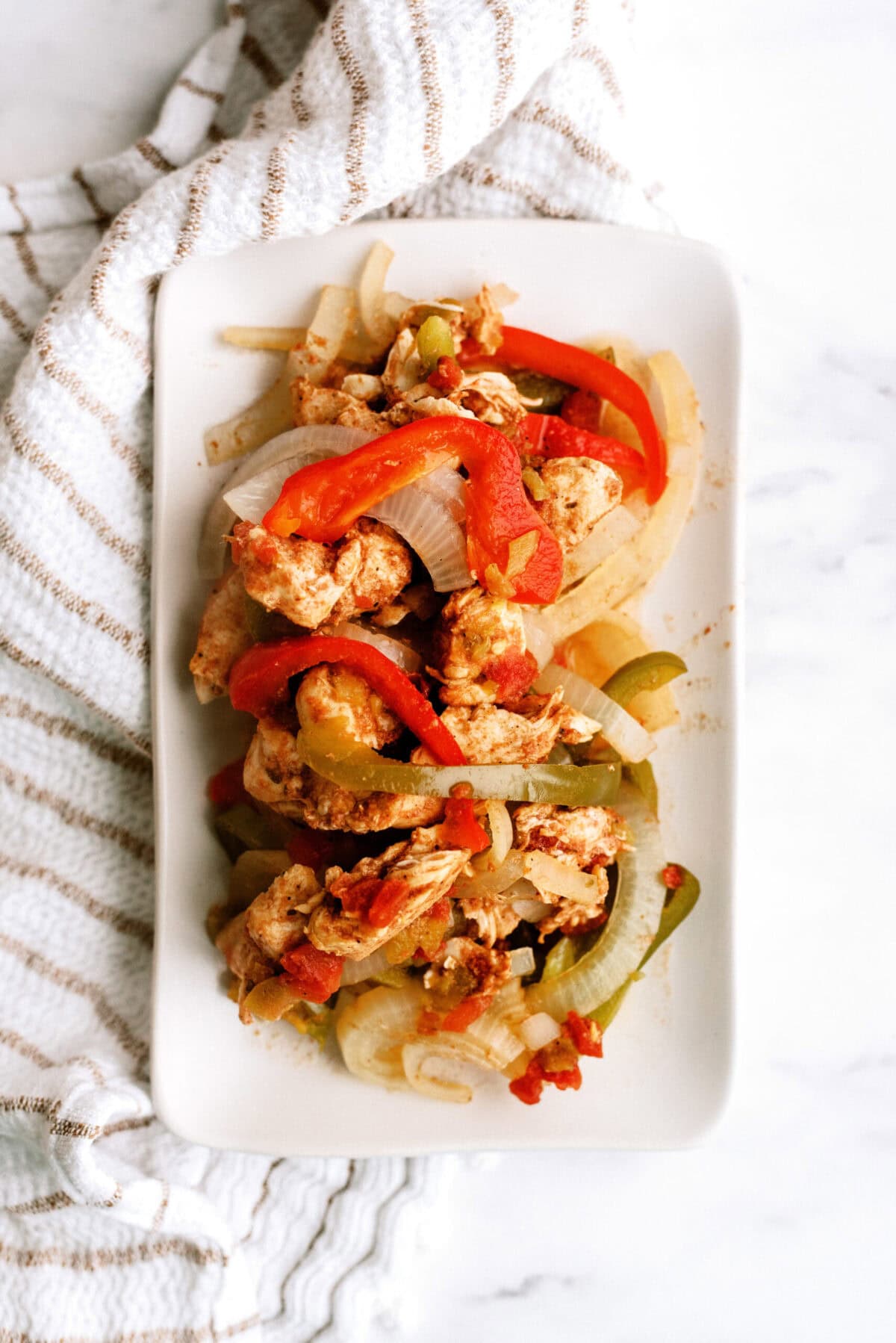 Slow Cooker Fajitas Meat plated