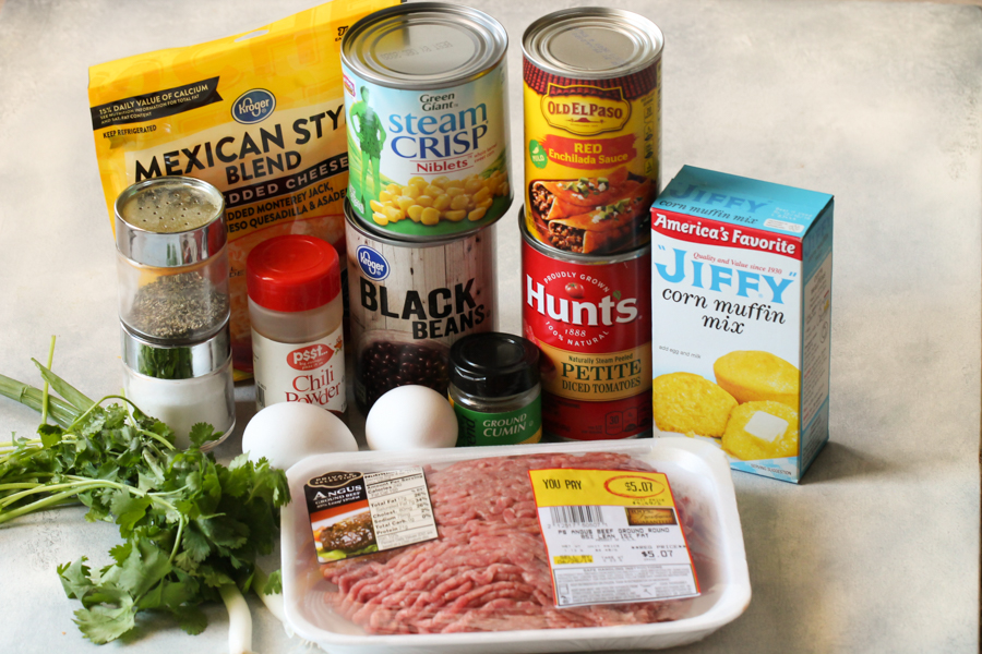 Ingredients for Slow Cooker Tamale Pie