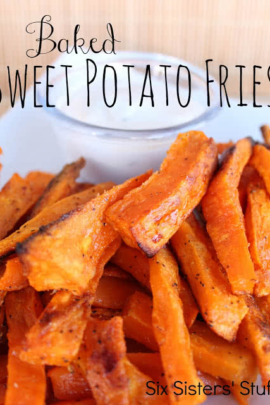 baked sweet potato fries with dipping sauce