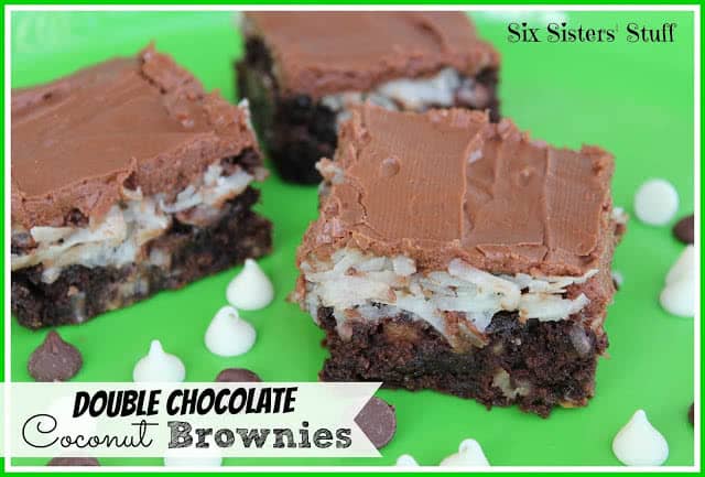 Double Chocolate Coconut Brownies