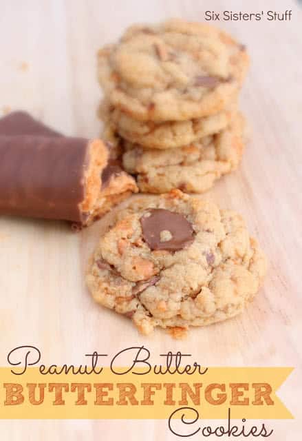 peanut butter butterfinger cookies {with truvia® baking blend}