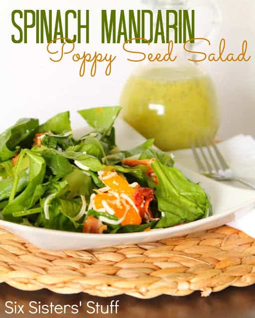 Spinach Mandarin Poppy Seed Salad Recipe