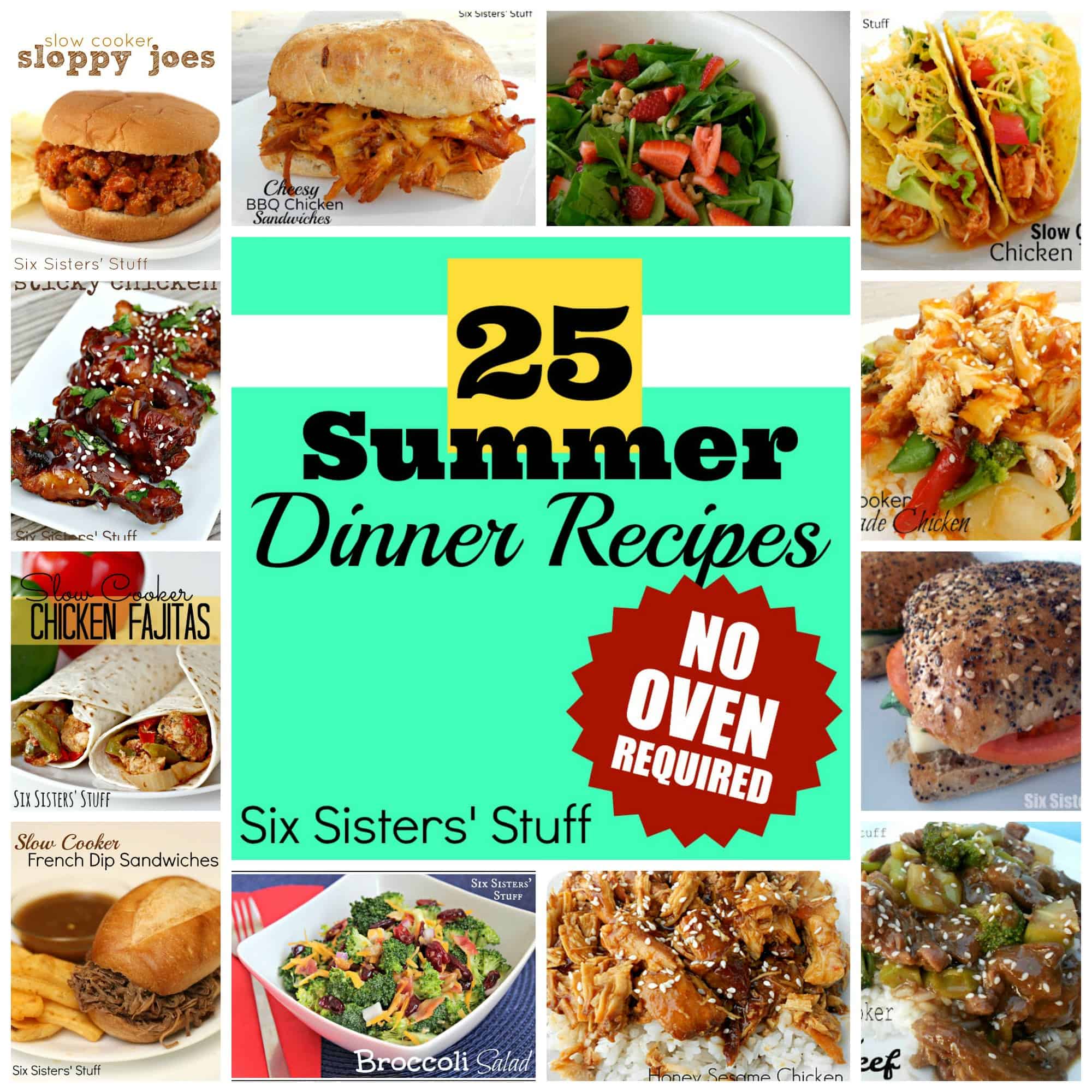 25 Summer Dinner Recipes- No Oven Required!