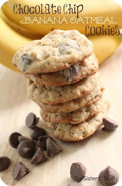 chocolate chip banana oatmeal cookies recipe