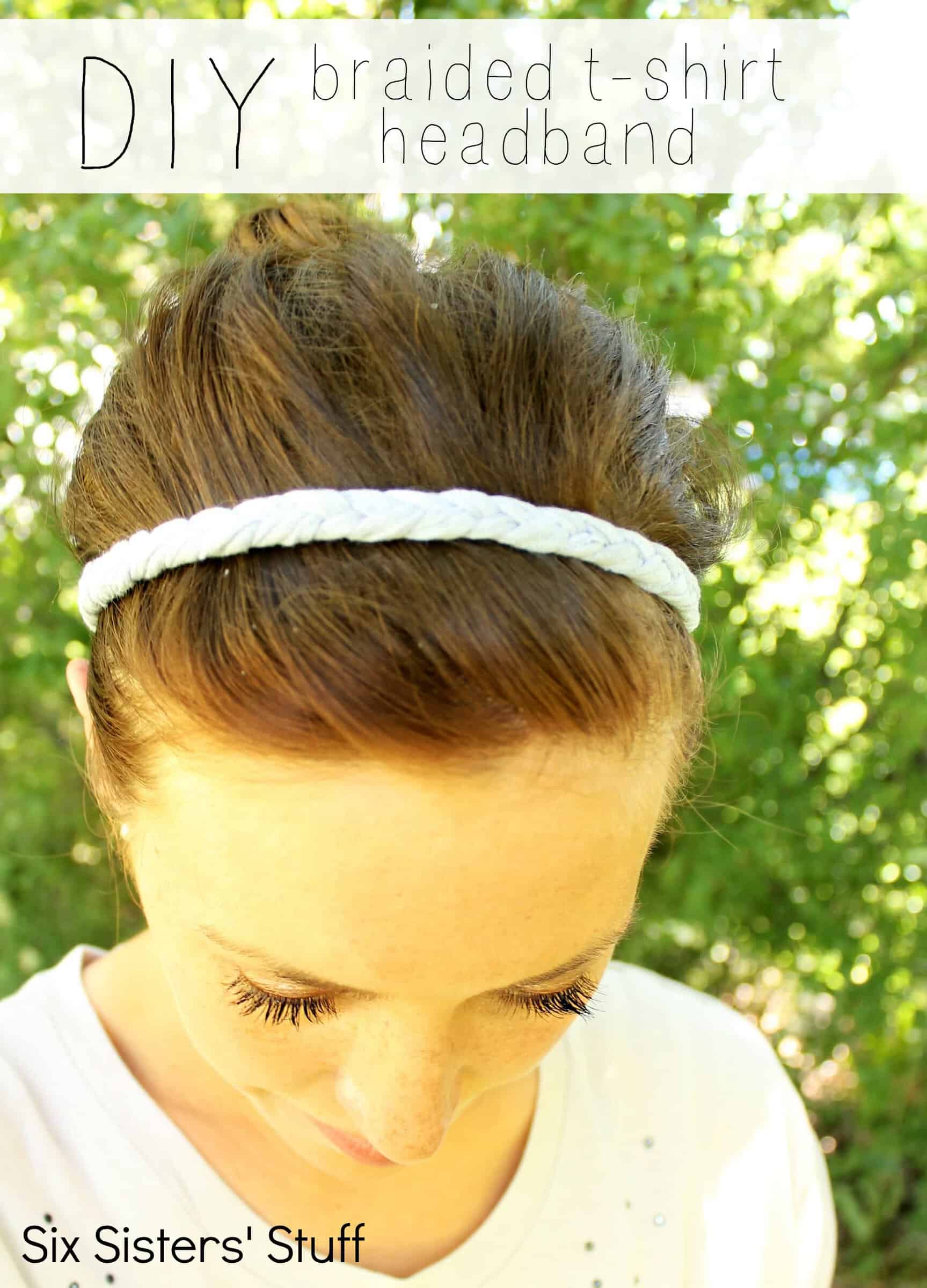 DIY Braided T-Shirt Headband Tutorial